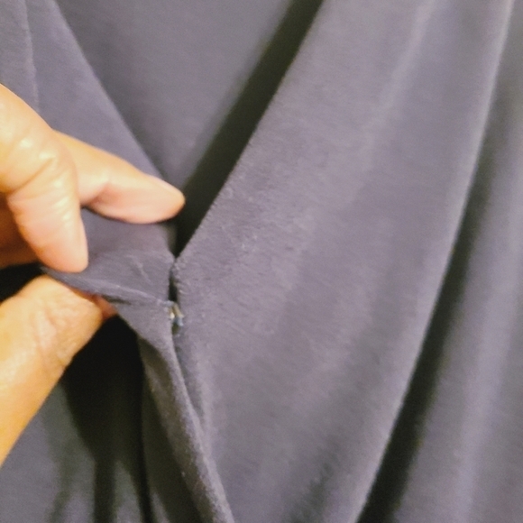 BCBGeneration | Women's Navy Blue Surplice Skorts Romper (Size Medium) - Picture 6 of 12